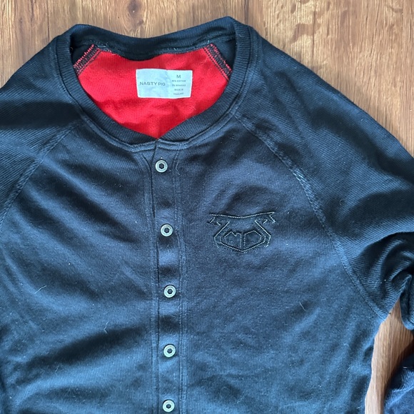 Black Button-Up Onesie - Picture 2 of 3